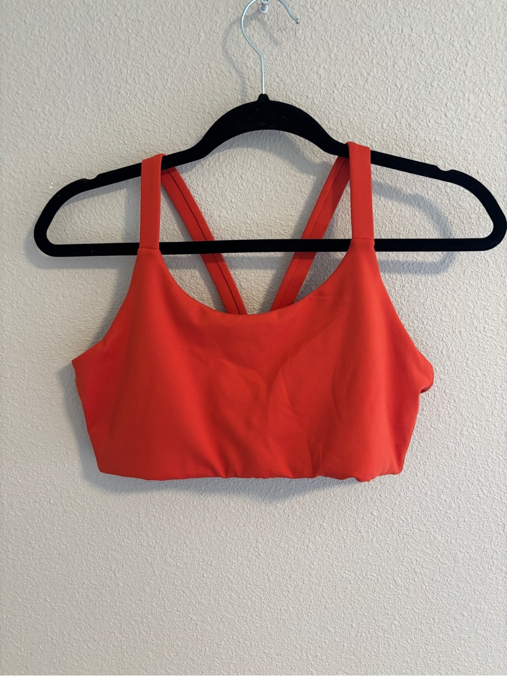 girlfriend collective Lou orange sports bra size large